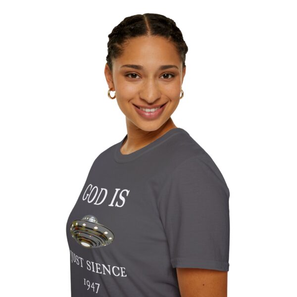 God is just Science 1947 - Unisex Softstyle T-Shirt - Image 6