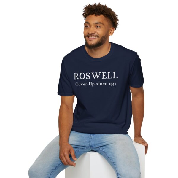 Roswell - Cover up since 1947 - Unisex Softstyle T-Shirt - Image 59