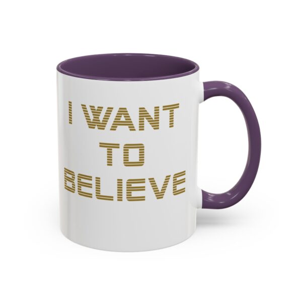 UFO -I WANT TO BELIEVE - Accent Coffee Mug (11oz) - Image 26