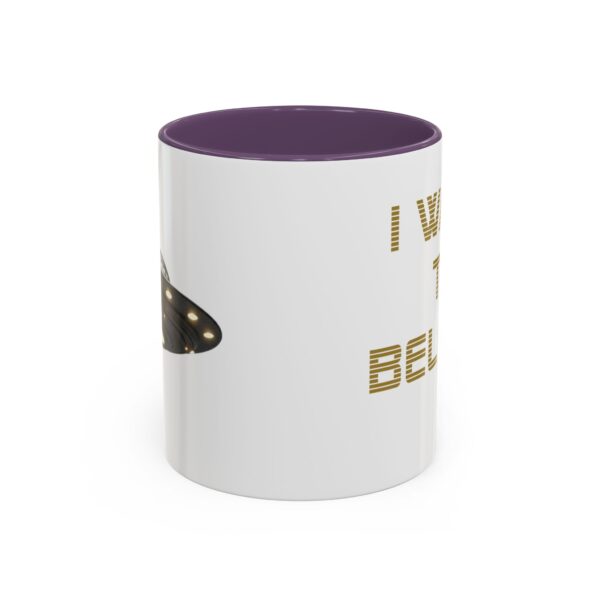 UFO -I WANT TO BELIEVE - Accent Coffee Mug (11oz) - Image 25