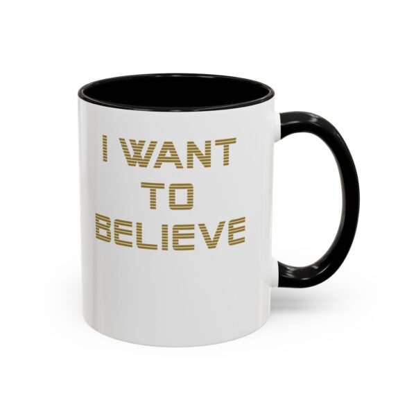 Element 115 - I WANT TO BELIEVE - Lazar UFO -Accent Coffee Mug (11, 15oz) - Image 2