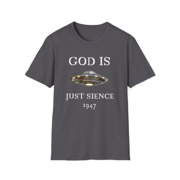 God is just Science 1947 - Unisex Softstyle T-Shirt - Image 2