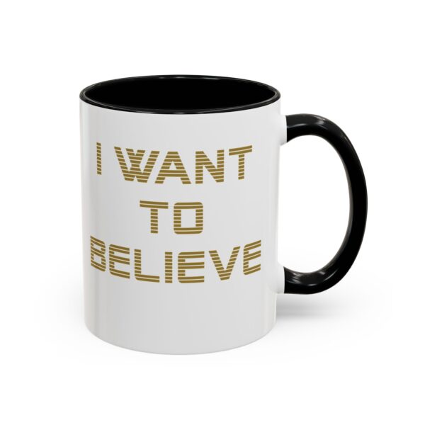 UFO -I WANT TO BELIEVE - Accent Coffee Mug (11oz) - Image 2