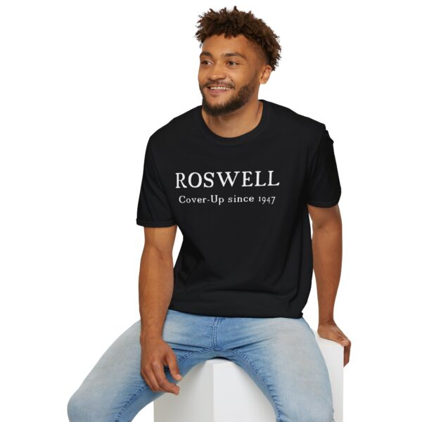 Roswell - Cover up since 1947 - Unisex Softstyle T-Shirt - Image 17